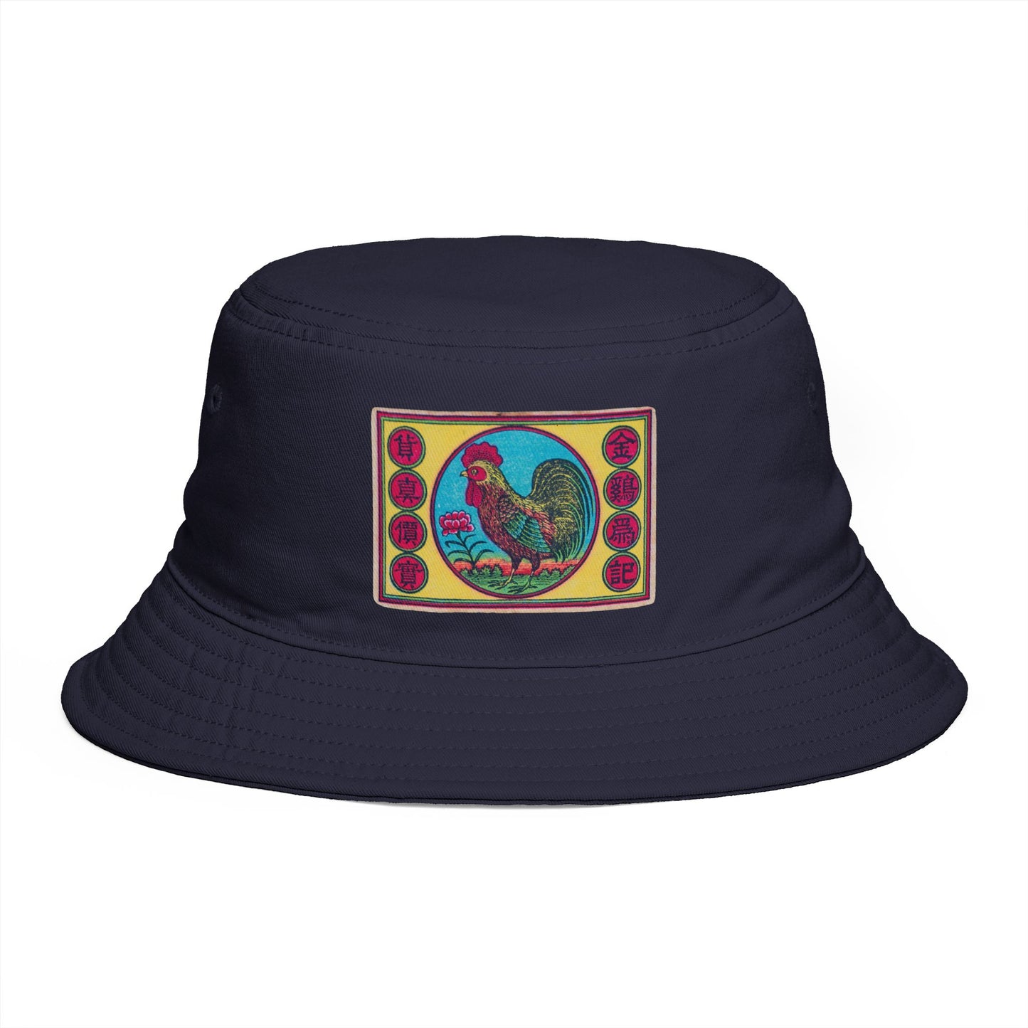 Golden Rooster Brand Vintage Matchbox Label Bucket Hat