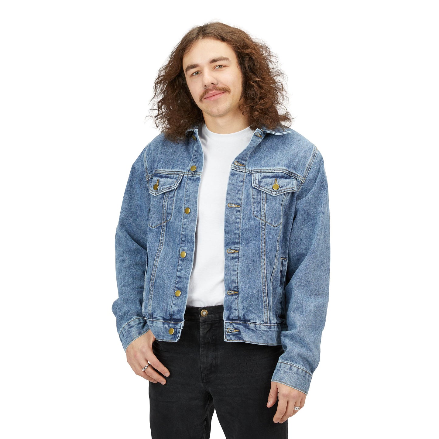 Maharaja in Red Vintage Matchbox Label Denim Jacket