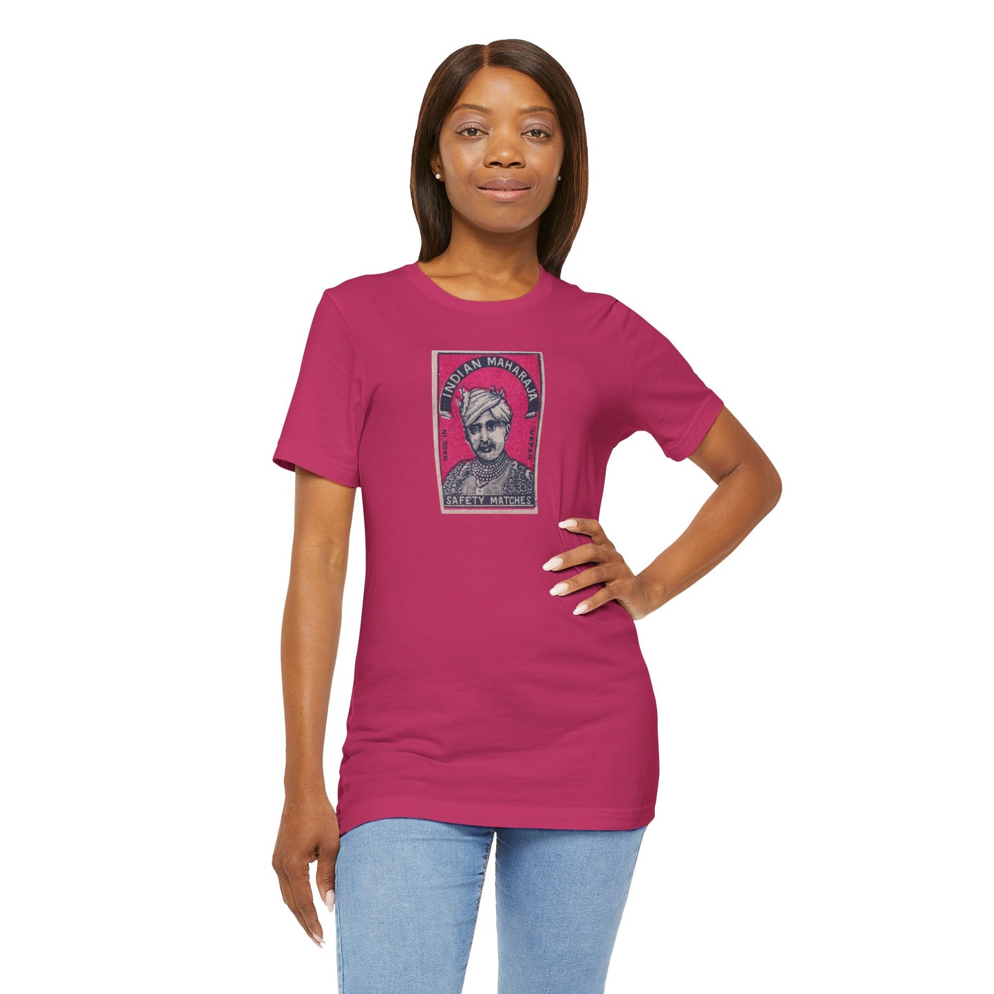 Maharaja in Pink Vintage Japanese Matchbox Label Unisex Tee