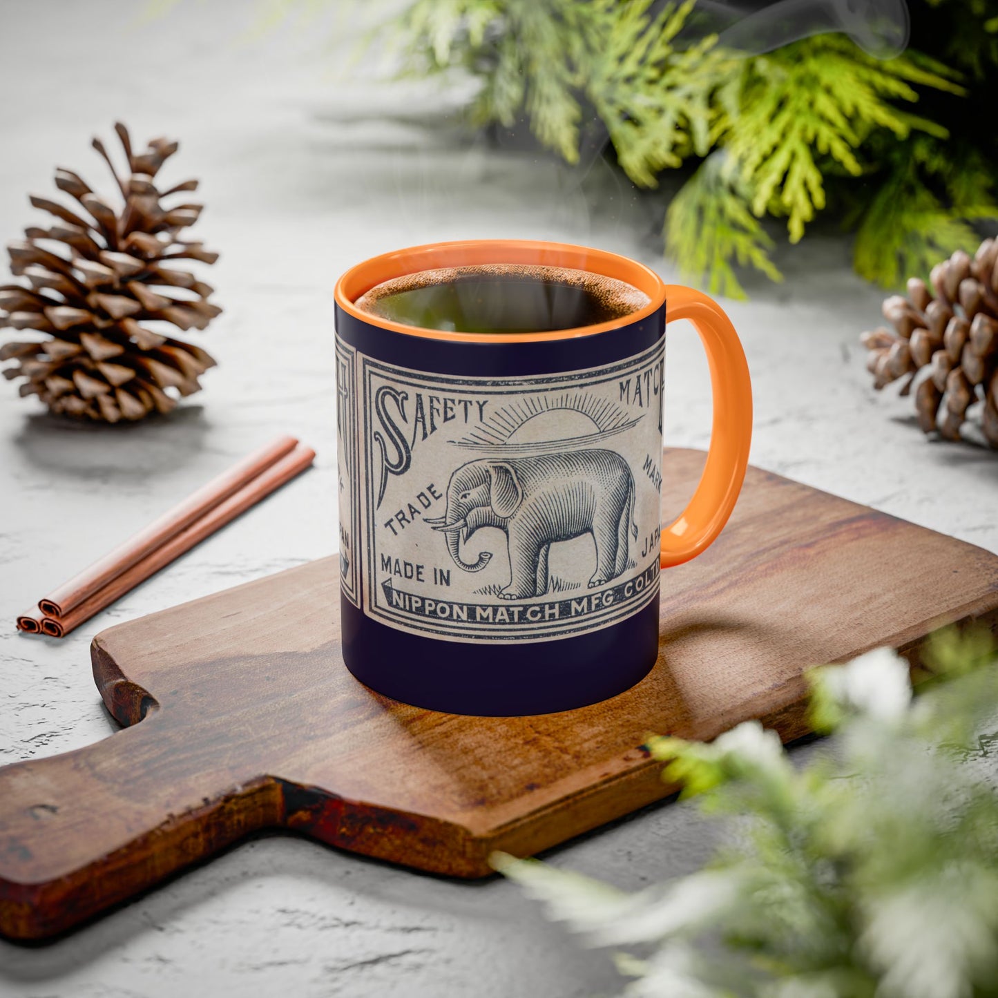 Nippon Match Vintage Elephant Label Mug