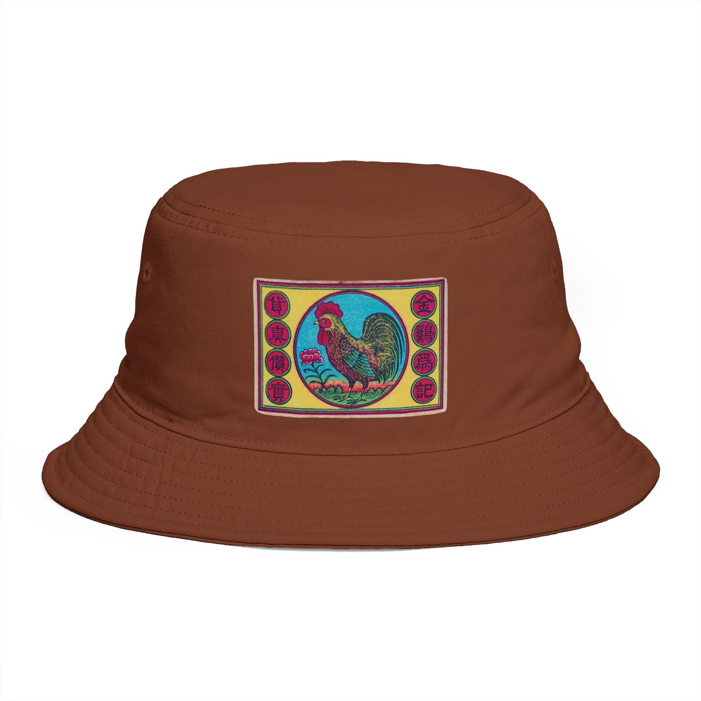 Golden Rooster Brand Vintage Matchbox Label Bucket Hat