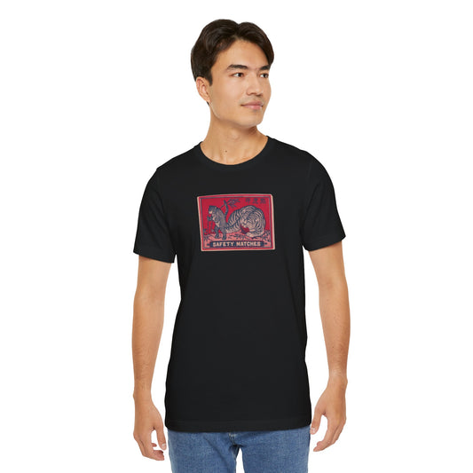 Bear and Tiger Vintage Japanese Matchbox Label Tee
