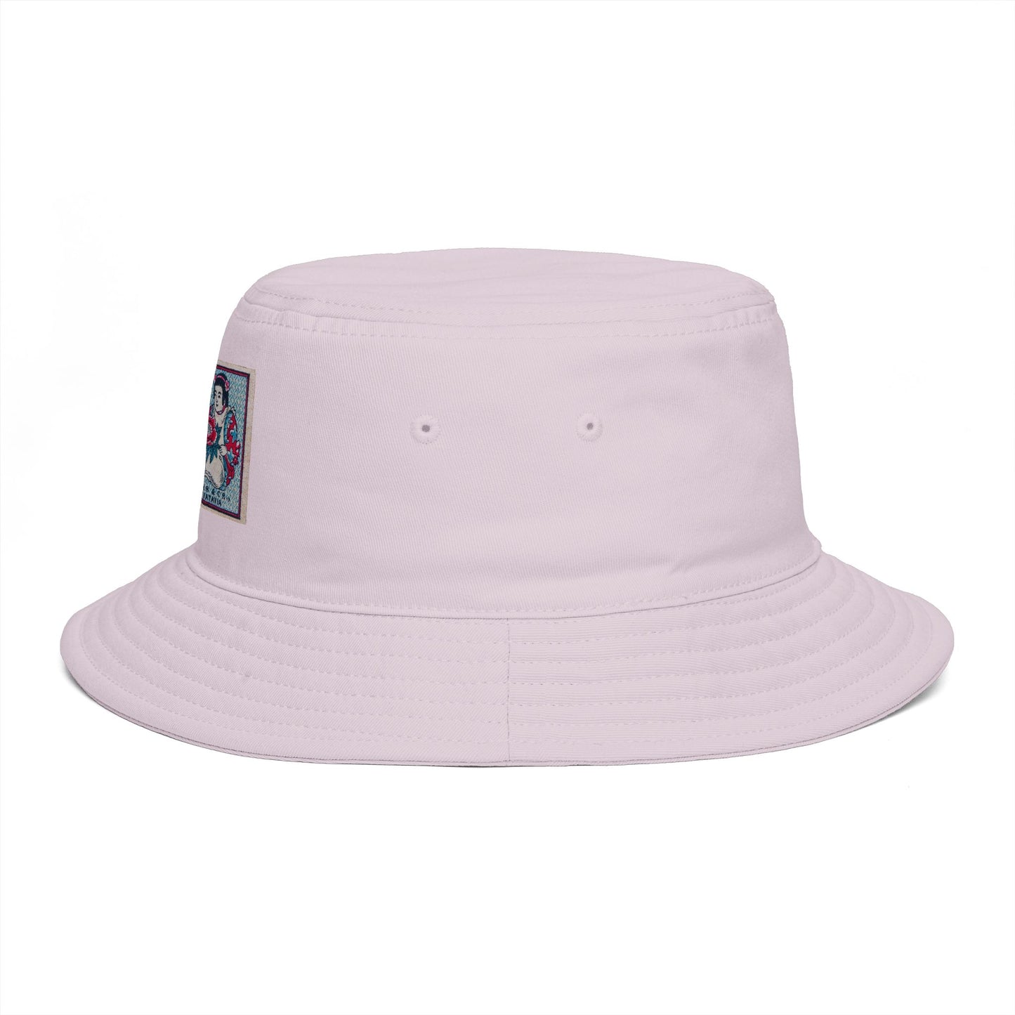 Sayers Children and Peony Vintage Matchbox Label Bucket Hat