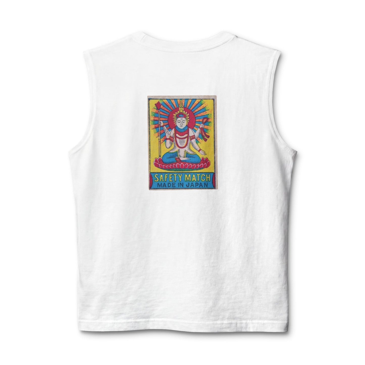Vishnu Deity Vintage Japanese Matchbox Label Muscle Tank