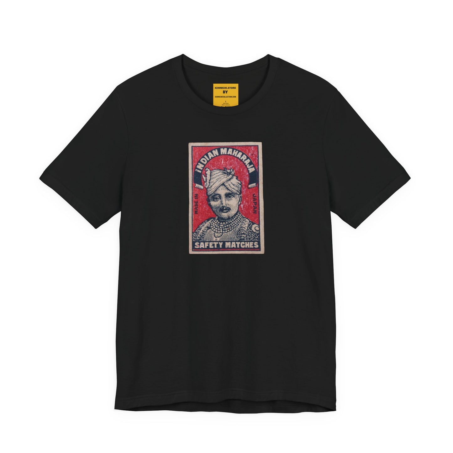 Maharaja in Red Vintage Matchbox Label Unisex Tee