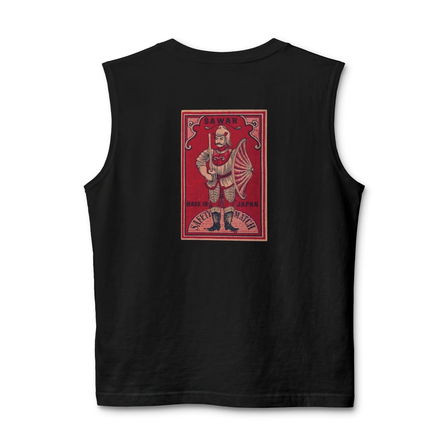 Sawar Warrior Vintage Japanese Matchbox Label Muscle Tank