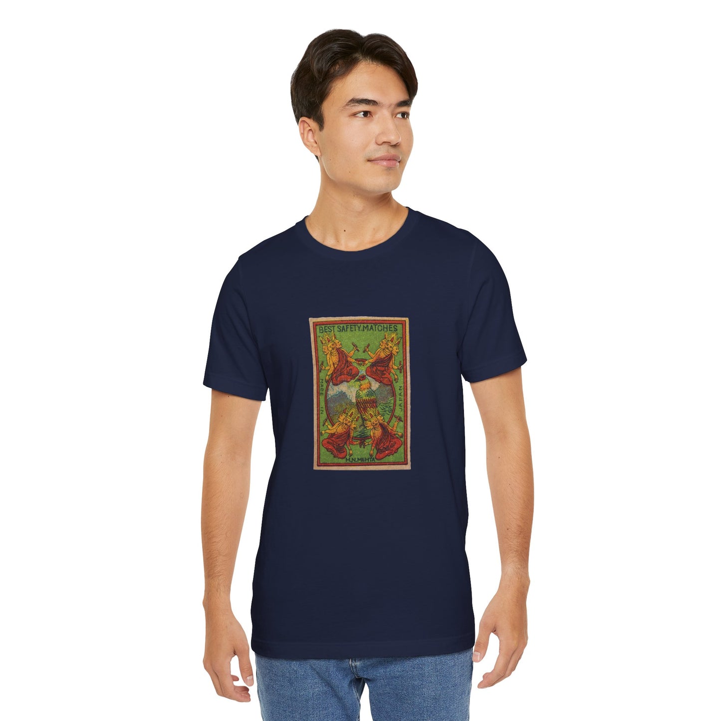 M.N. Mehta Vintage Japanese Deity Peacock Label Unisex Tee