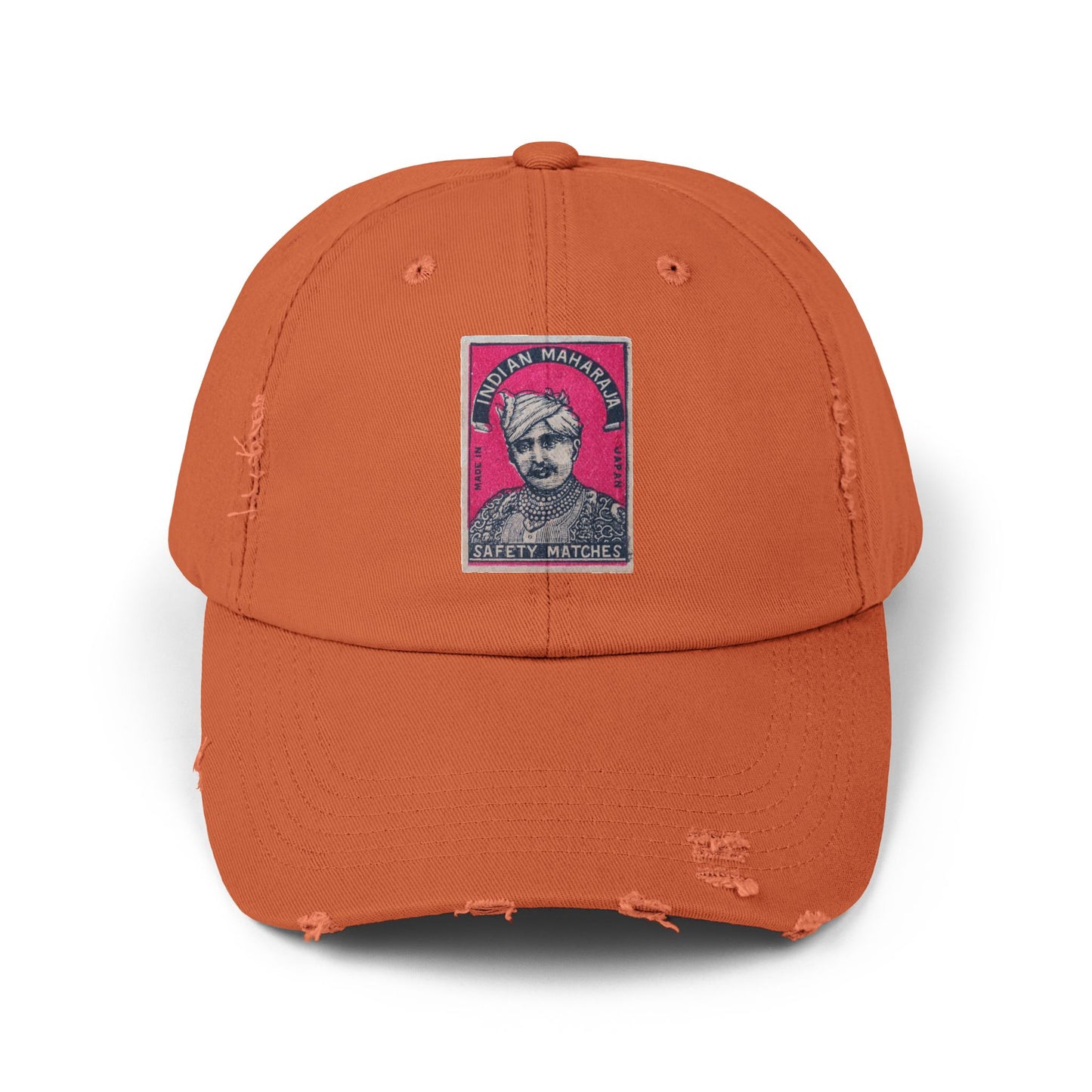 Maharaja in Pink Vintage Matchbox Label Distressed Cap