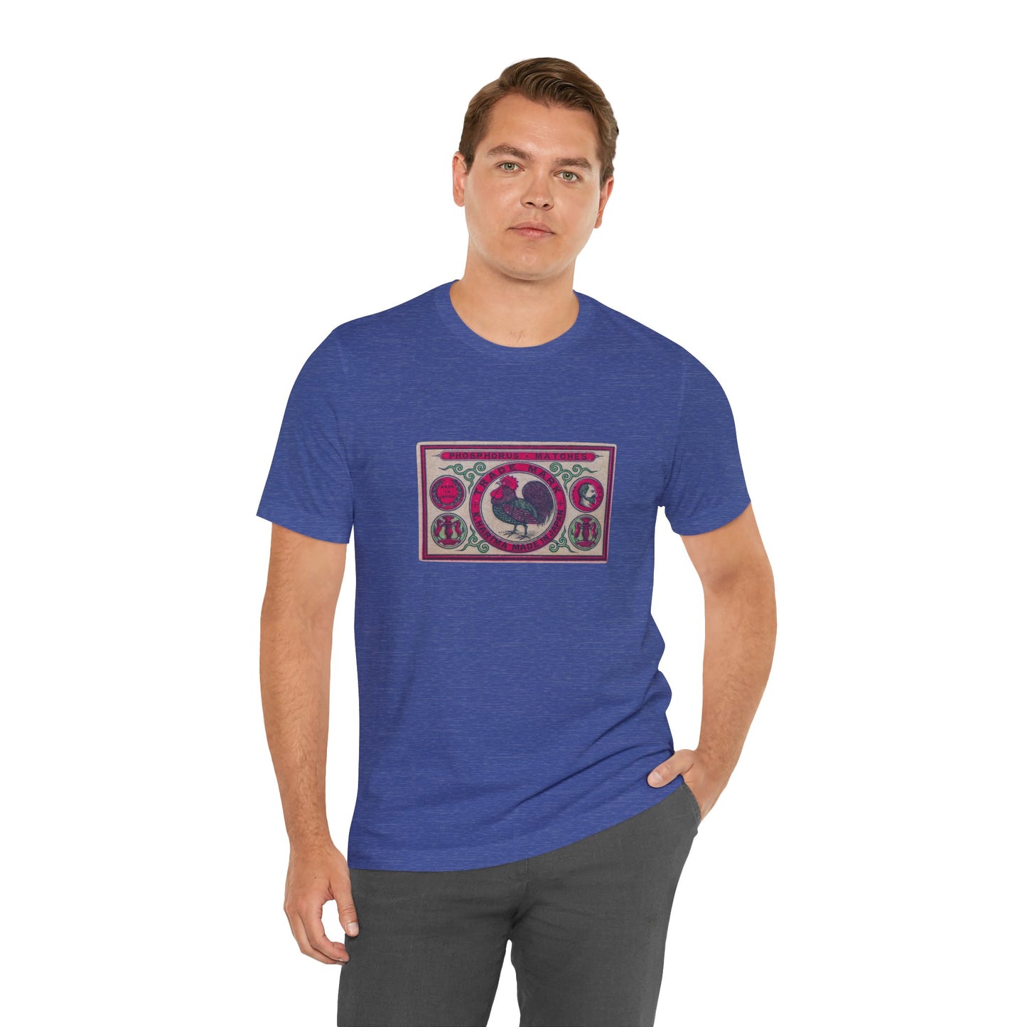 Kharima Rooster Vintage Japanese Phosphorus Matches Label Tee
