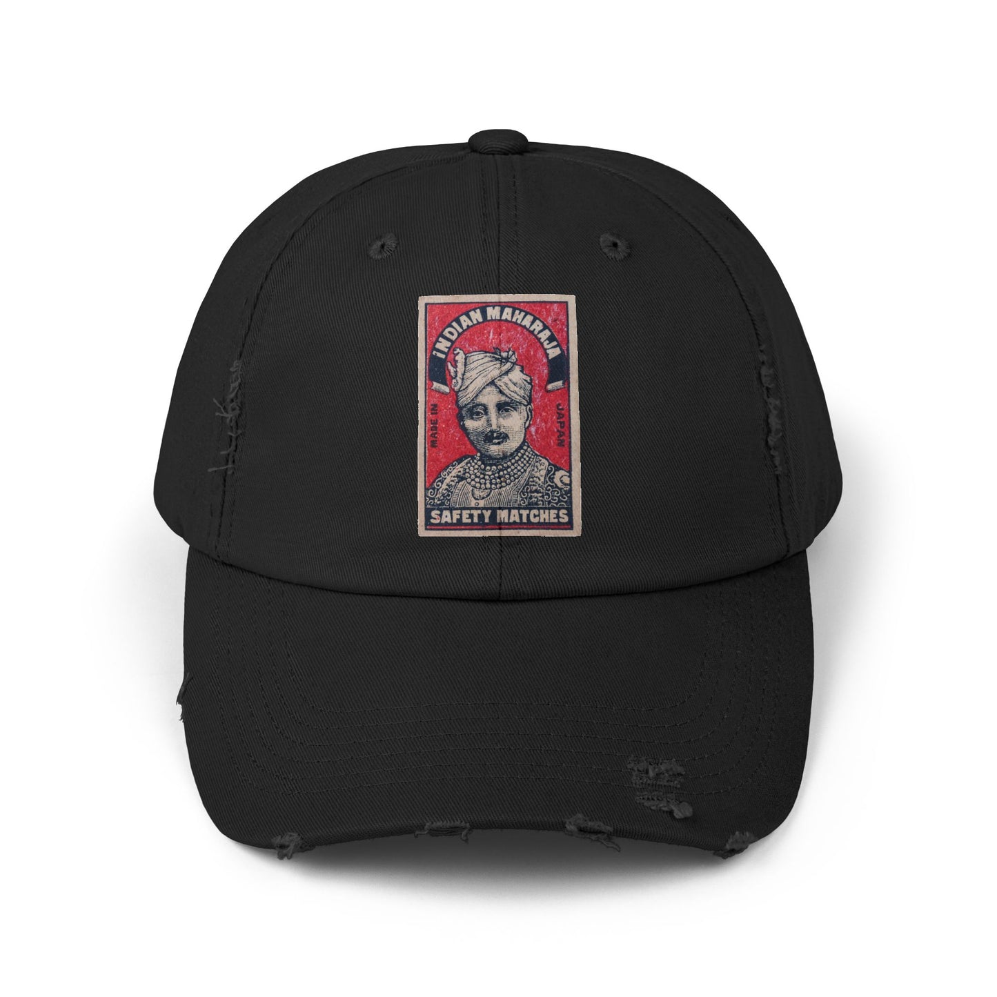 Maharaja in Red Vintage Matchbox Label Distressed Cap
