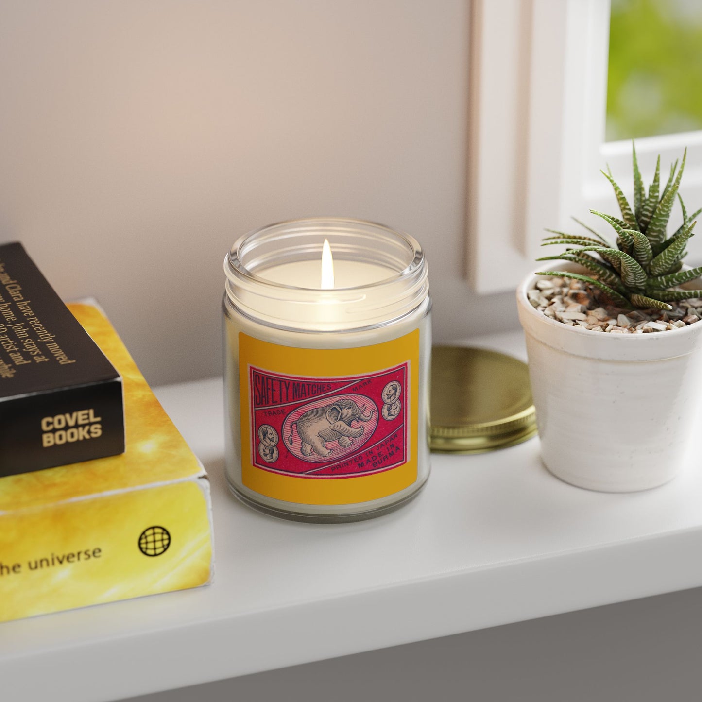 Safety Matches Elephant Burma , Vintage Japanese Matchbox Label Scented Candle | Meiji Era Archive