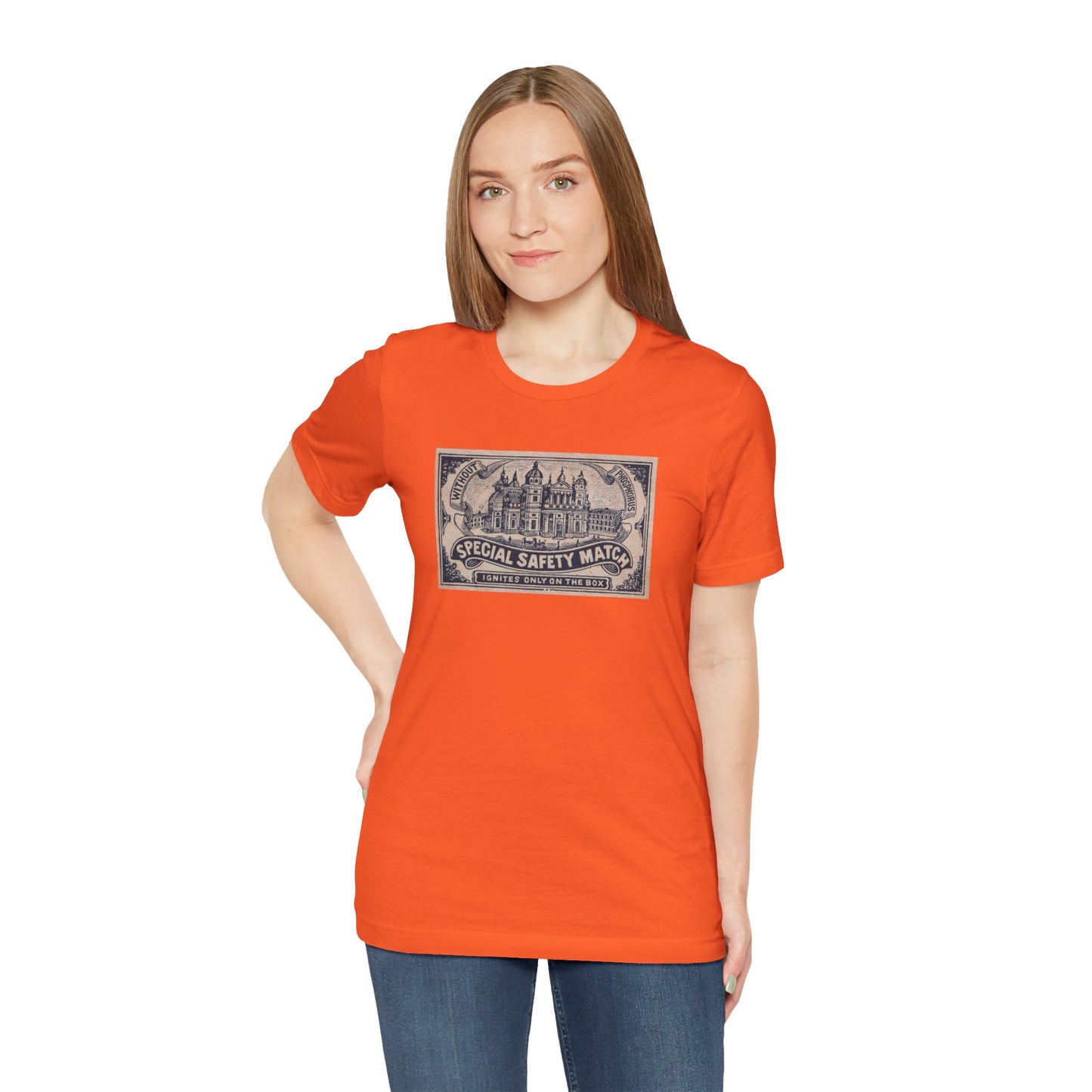 Special Safety Match Vintage Japanese Cathedral Label Unisex Tee