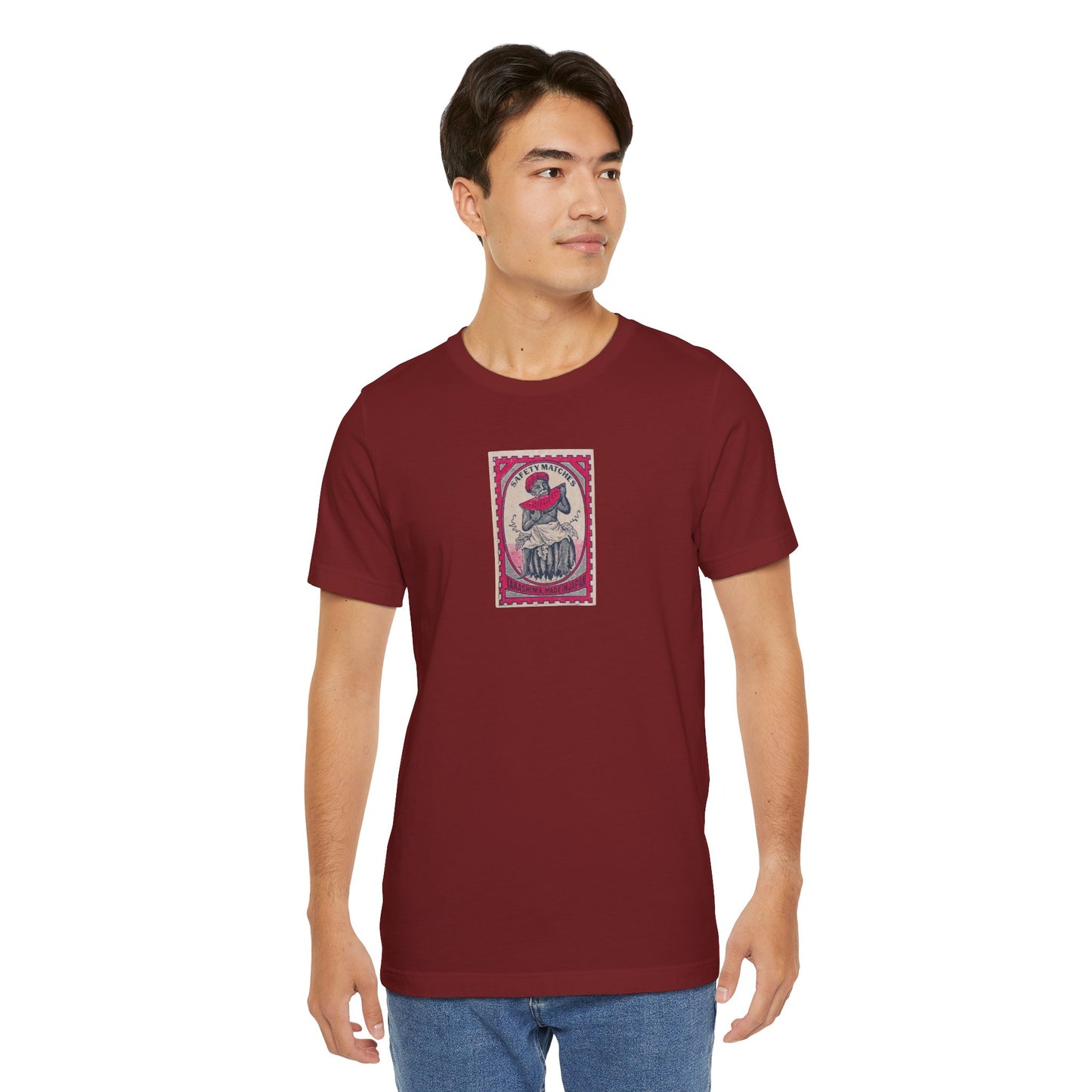 Takashima Safety Matches Vintage Japanese Matchbox Label Unisex Tee
