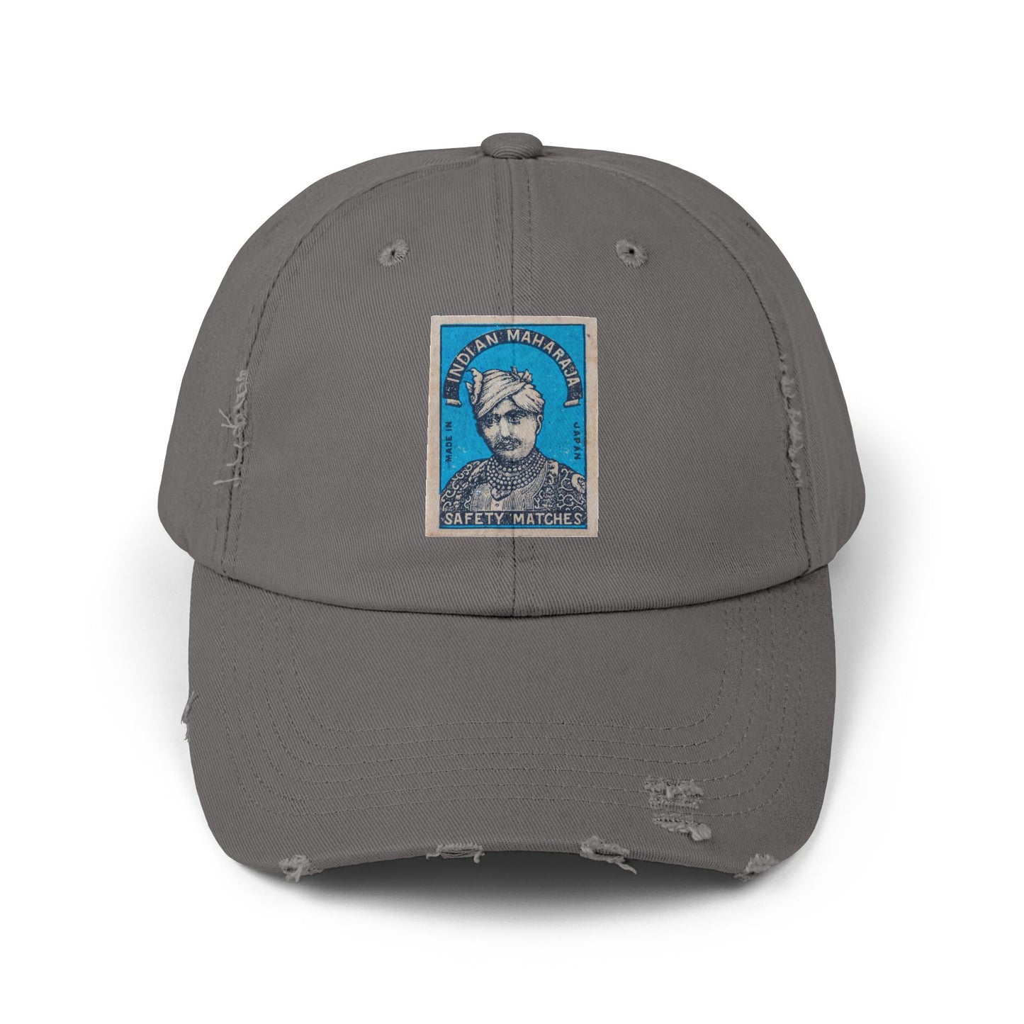 Maharaja in Blue Vintage Matchbox Label Distressed Cap