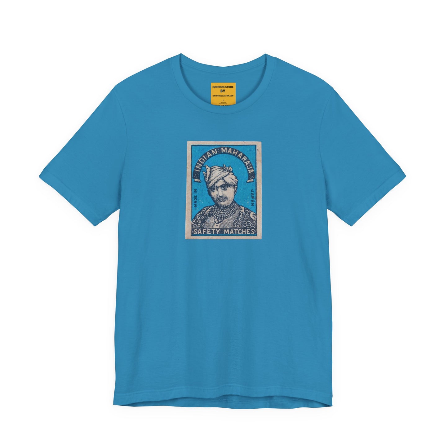 Maharaja in Blue Vintage Japanese Matchbox Label Unisex Tee