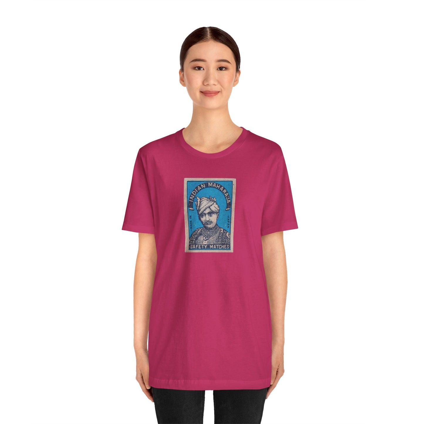 Maharaja in Blue Vintage Japanese Matchbox Label Unisex Tee