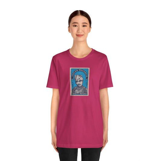 Maharaja in Blue Vintage Japanese Matchbox Label Unisex Tee