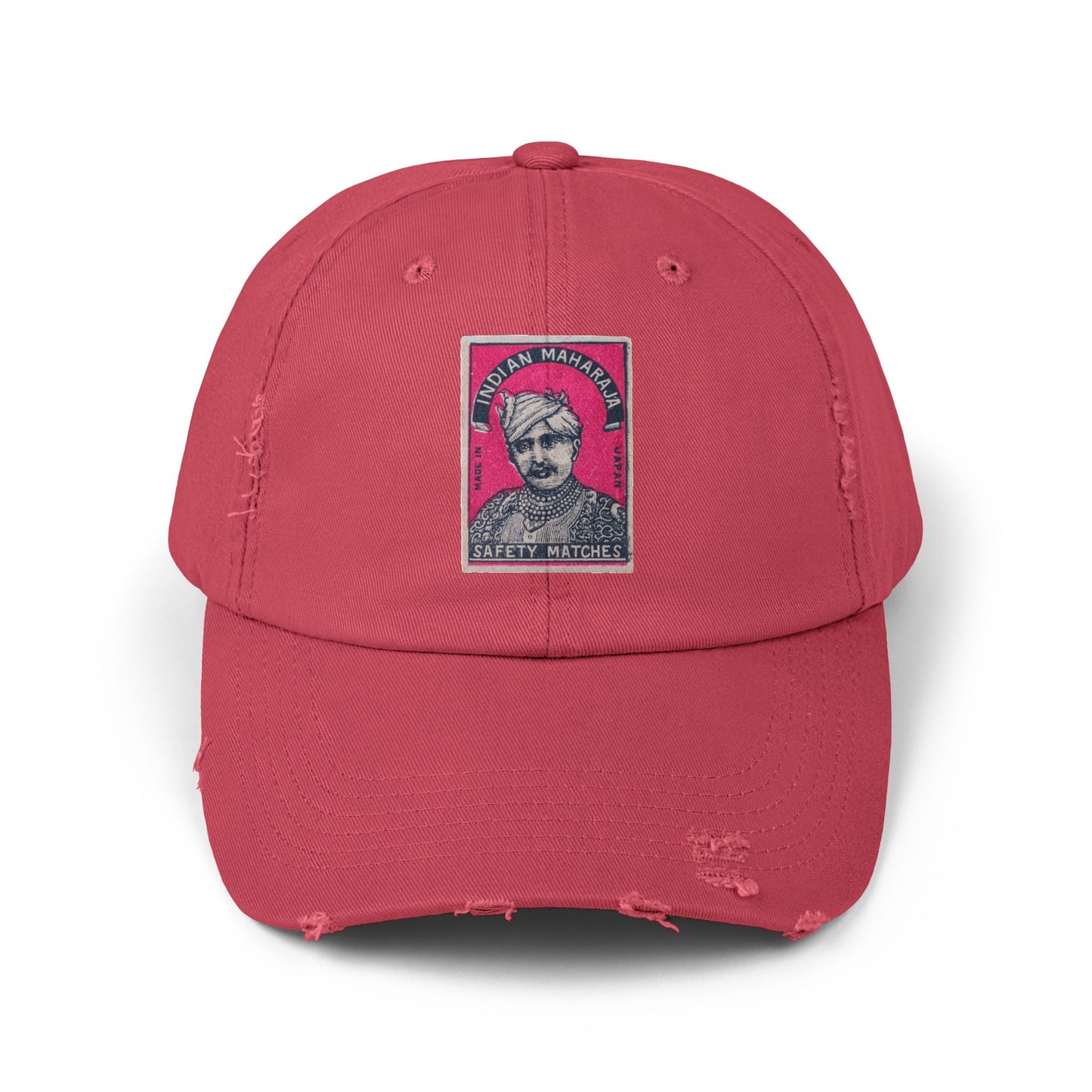 Maharaja in Pink Vintage Matchbox Label Distressed Cap