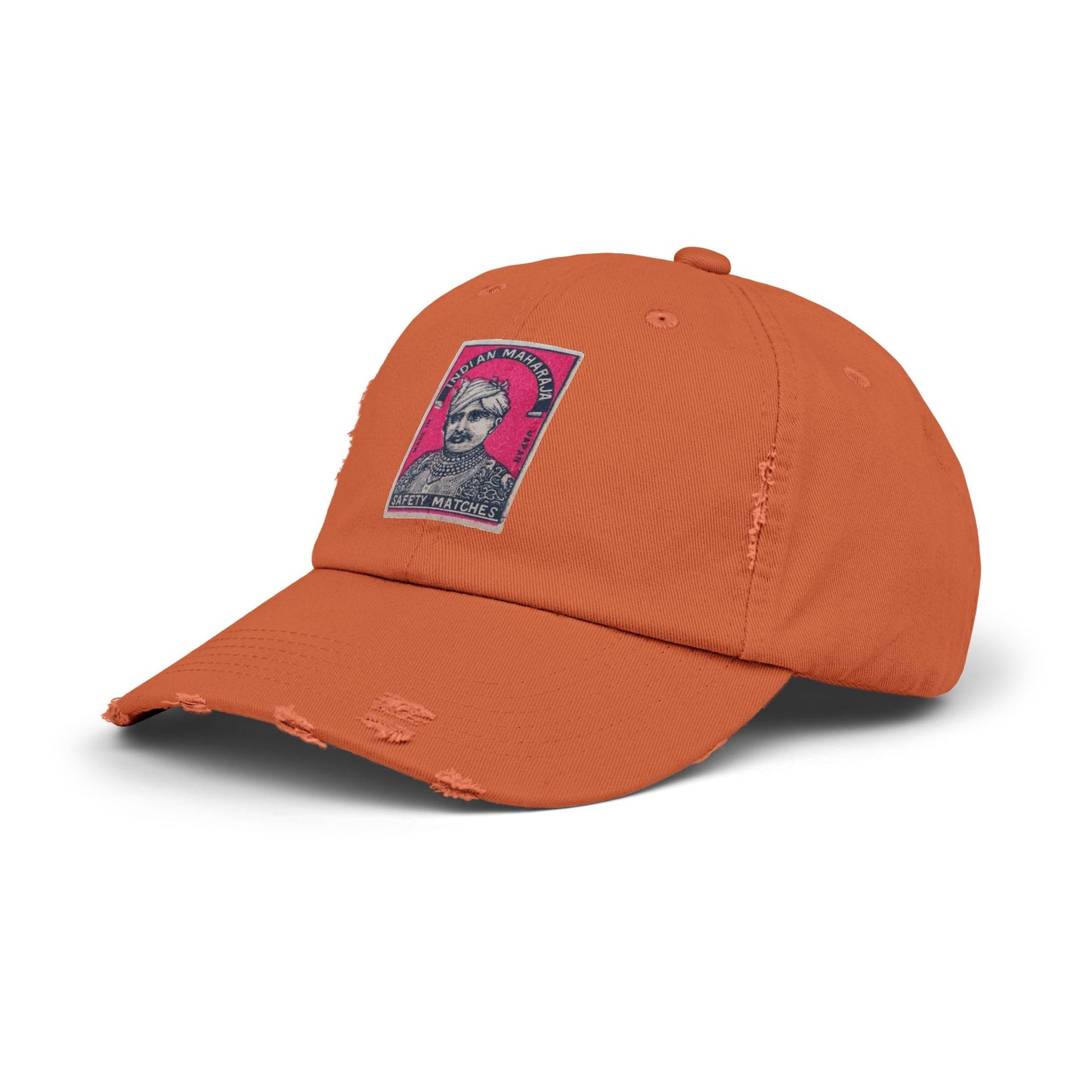 Maharaja in Pink Vintage Matchbox Label Distressed Cap