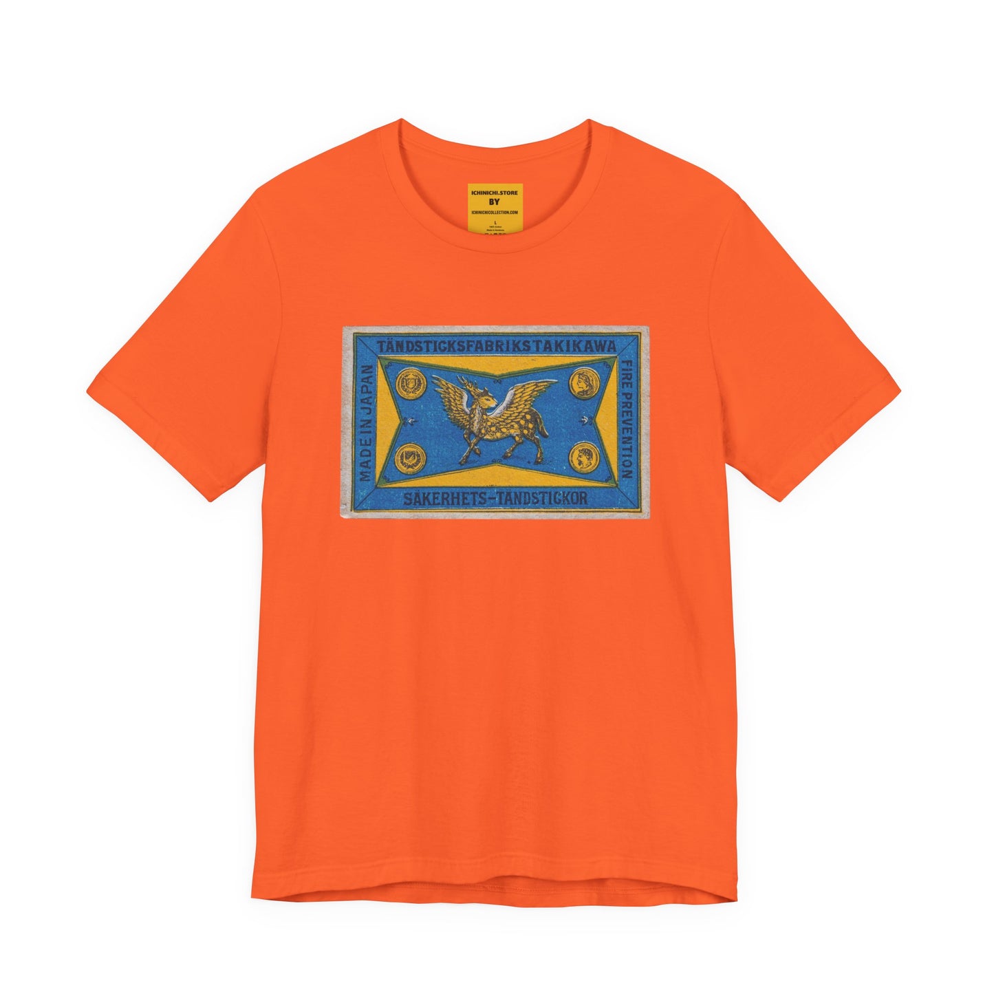 Takikawa Vintage Japanese Winged Stag Label Unisex Tee