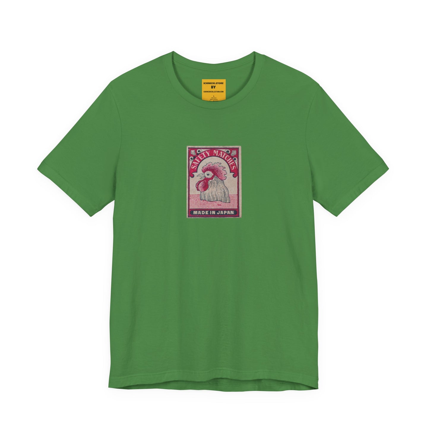 Rooster Head Safety Matches Vintage Japanese Matchbox Label Unisex Tee