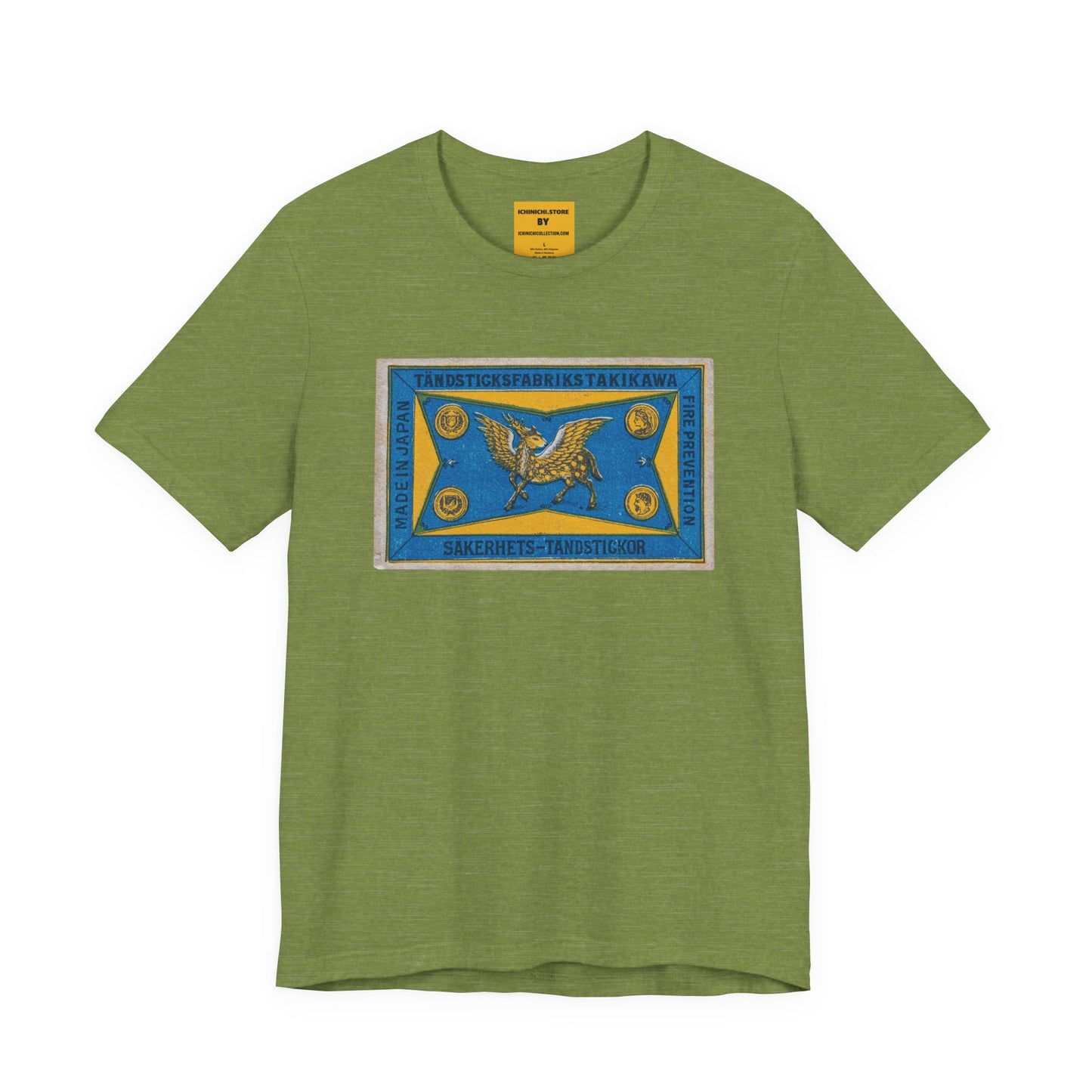 Takikawa Vintage Japanese Winged Stag Label Unisex Tee
