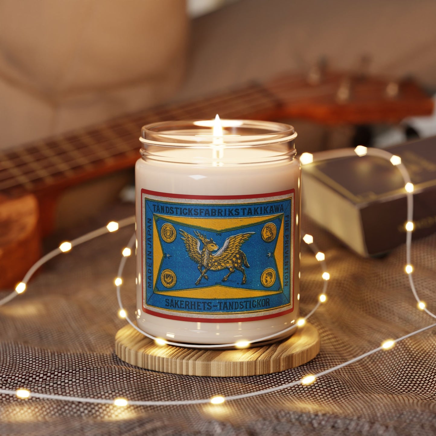 Takikawa Vintage Winged Stag Label Soy Candle