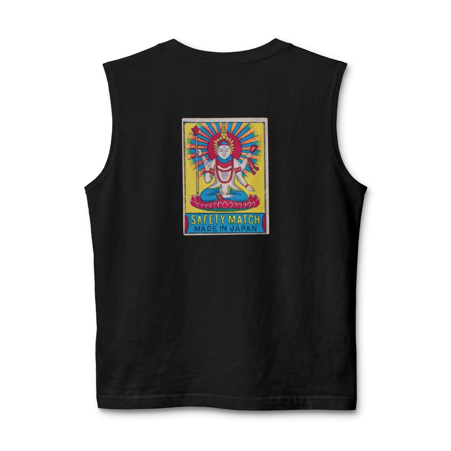 Vishnu Deity Vintage Japanese Matchbox Label Muscle Tank