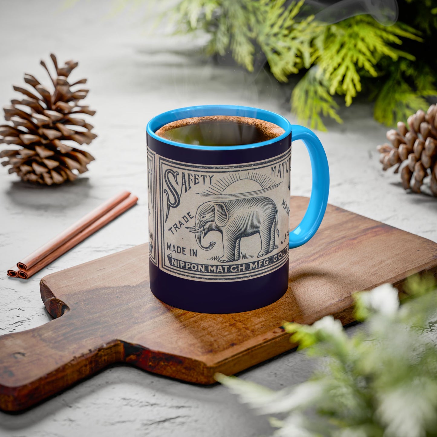 Nippon Match Vintage Elephant Label Mug