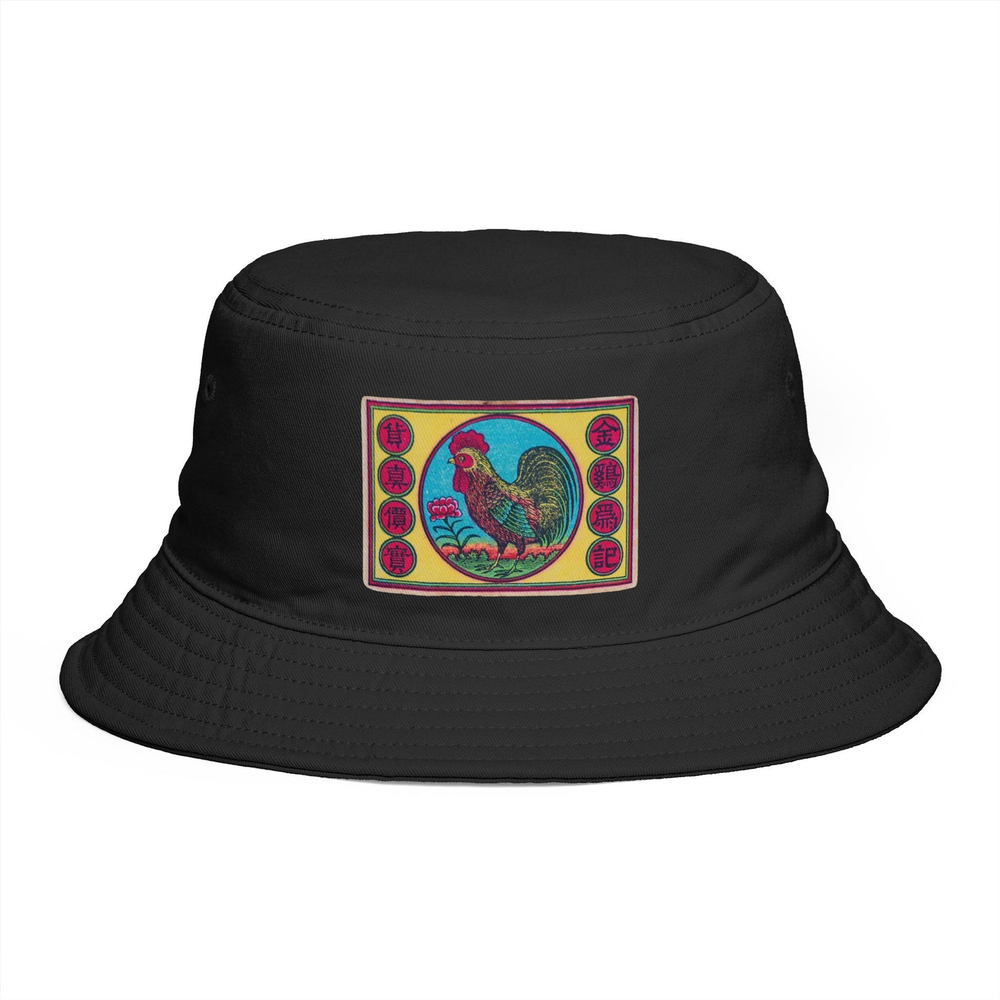 Golden Rooster Brand Vintage Matchbox Label Bucket Hat