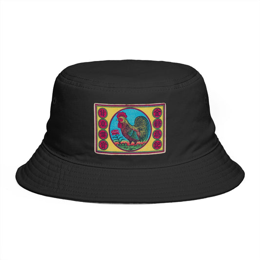 Golden Rooster Brand Vintage Matchbox Label Bucket Hat