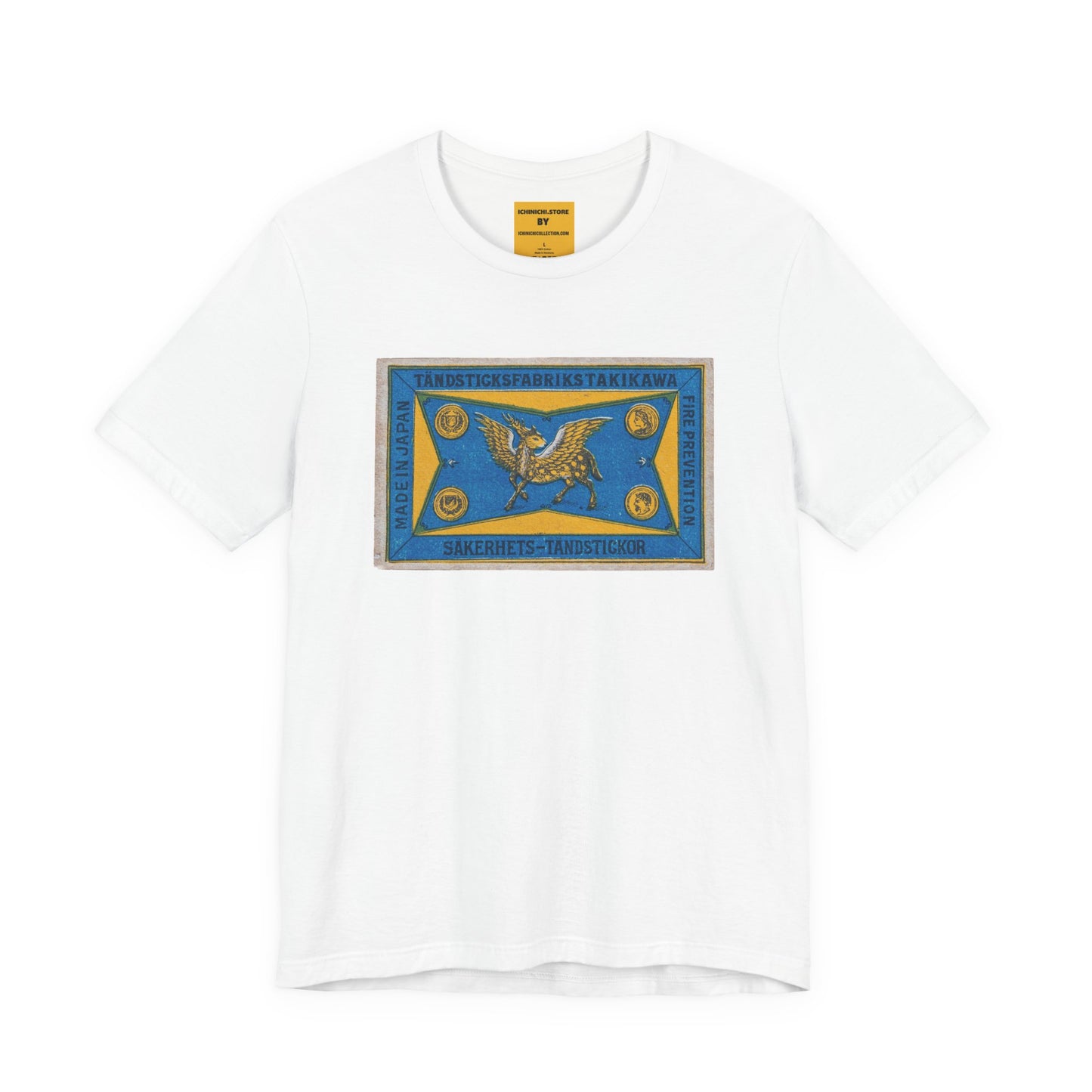 Takikawa Vintage Japanese Winged Stag Label Unisex Tee