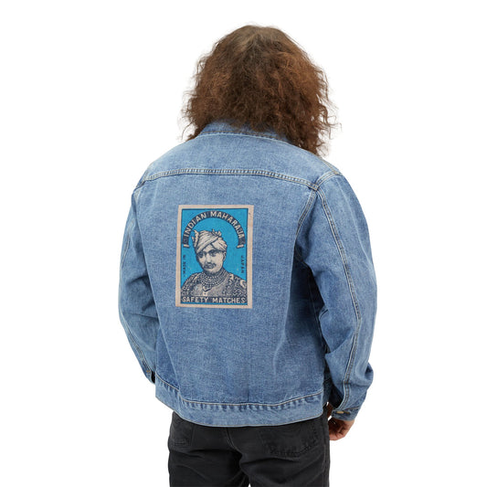 Maharaja in Blue Vintage Japanese Matchbox Label Denim Jacket