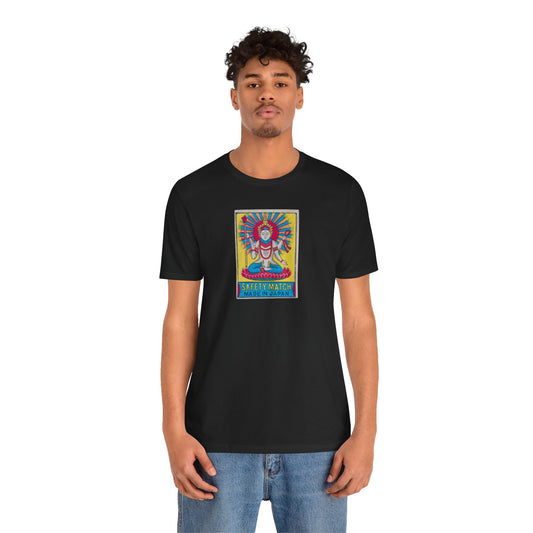 Hindu Deity Safety Match , Vintage Japanese Matchbox Label Unisex Tee | India Export Archive