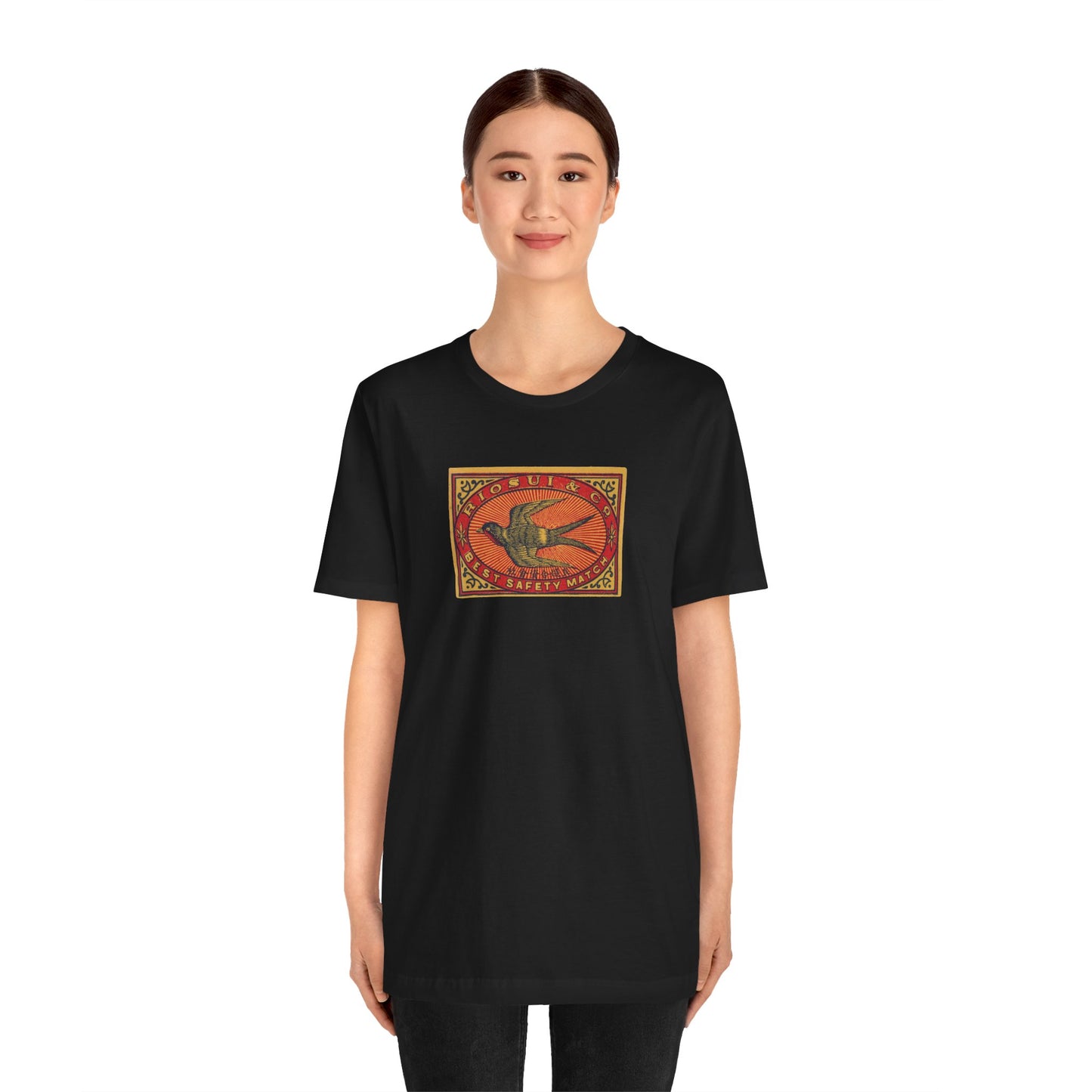 Rio Sui Swallow Vintage Japanese Matchbox Label Tee