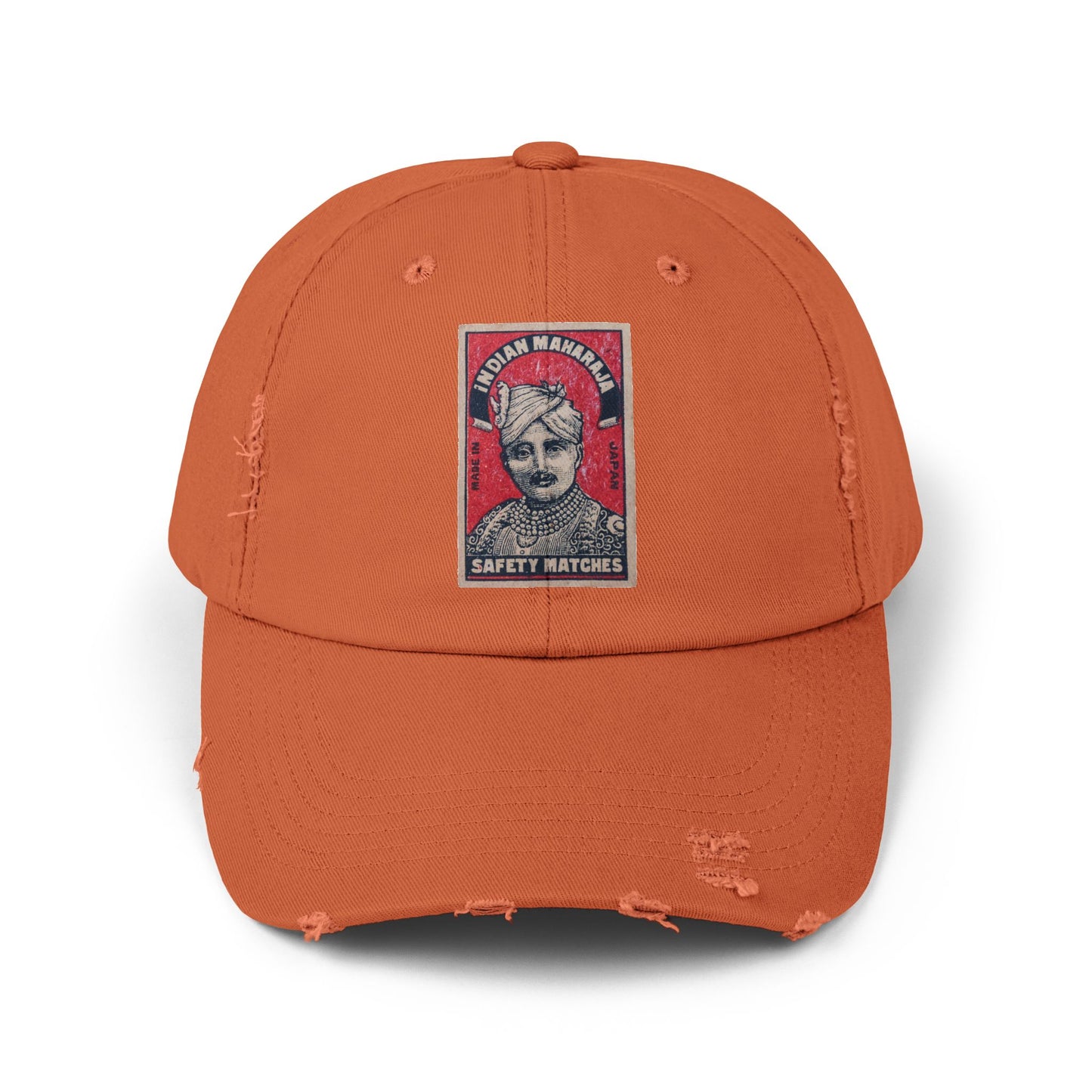 Maharaja in Red Vintage Matchbox Label Distressed Cap
