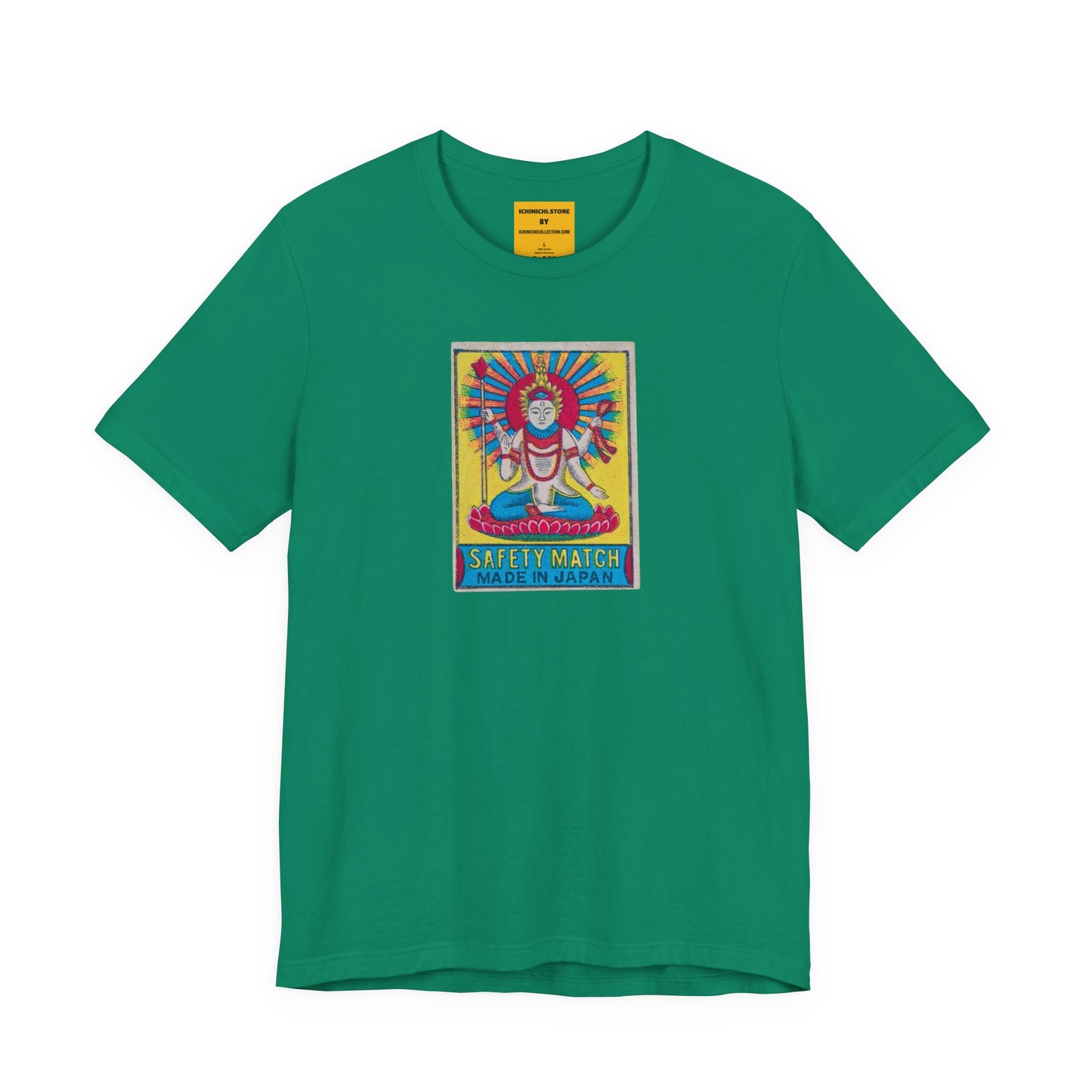 Hindu Deity Safety Match , Vintage Japanese Matchbox Label Unisex Tee | India Export Archive