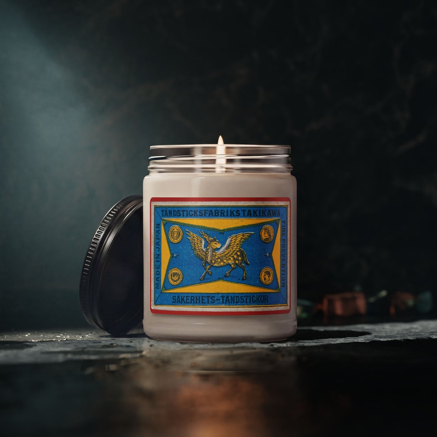 Takikawa Vintage Winged Stag Label Soy Candle
