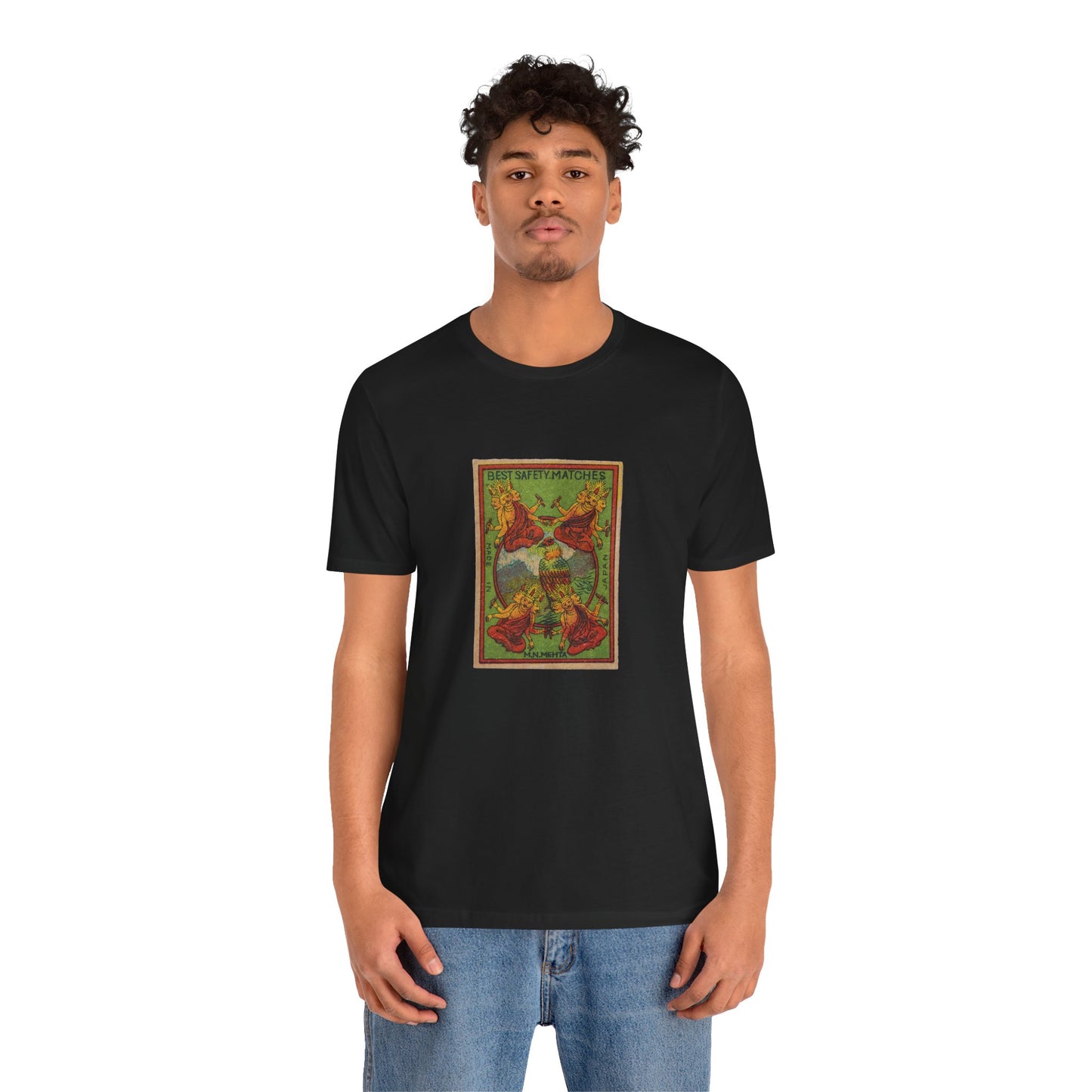 M.N. Mehta Vintage Japanese Deity Peacock Label Unisex Tee