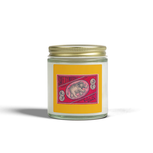 Safety Matches Elephant Burma , Vintage Japanese Matchbox Label Scented Candle | Meiji Era Archive