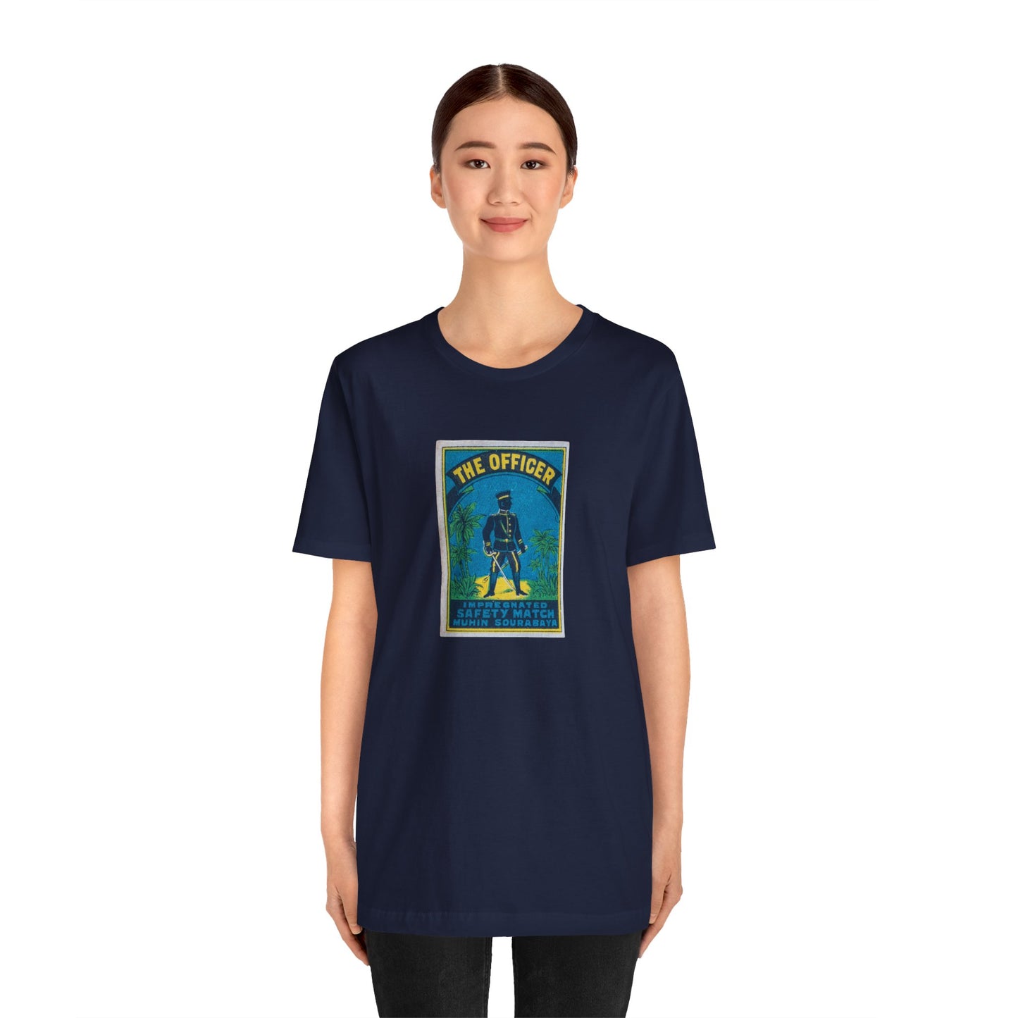 The Officer Sourabaya — Vintage Japanese Matchbox Label Unisex Tee