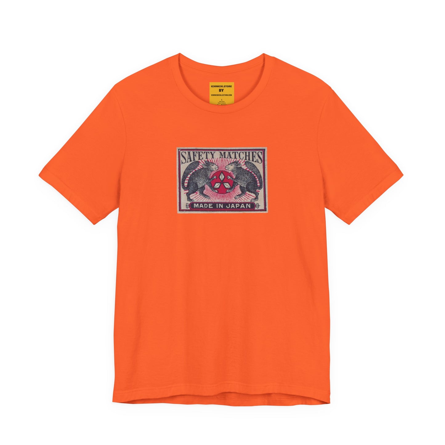 Two Squirrels Three Diamond Vintage Japanese Matchbox Label Unisex Tee