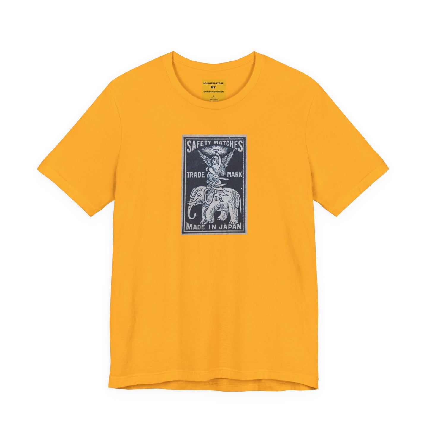 Angel and Elephant Vintage Japanese Matchbox Label Unisex Tee