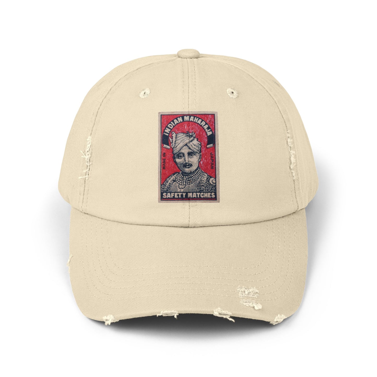 Maharaja in Red Vintage Matchbox Label Distressed Cap