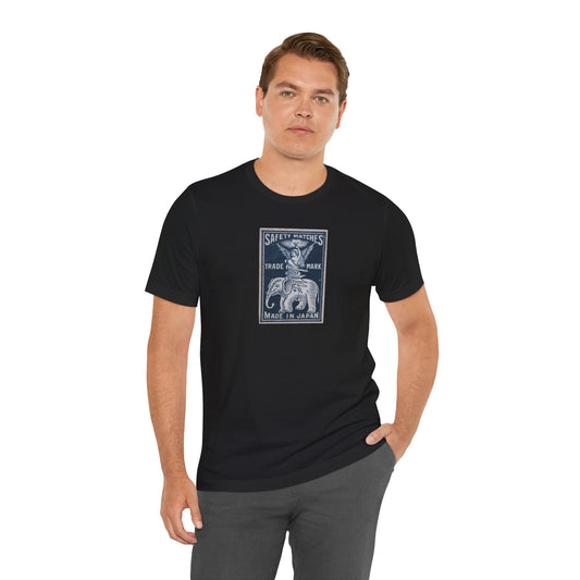 Angel and Elephant Vintage Japanese Matchbox Label Unisex Tee