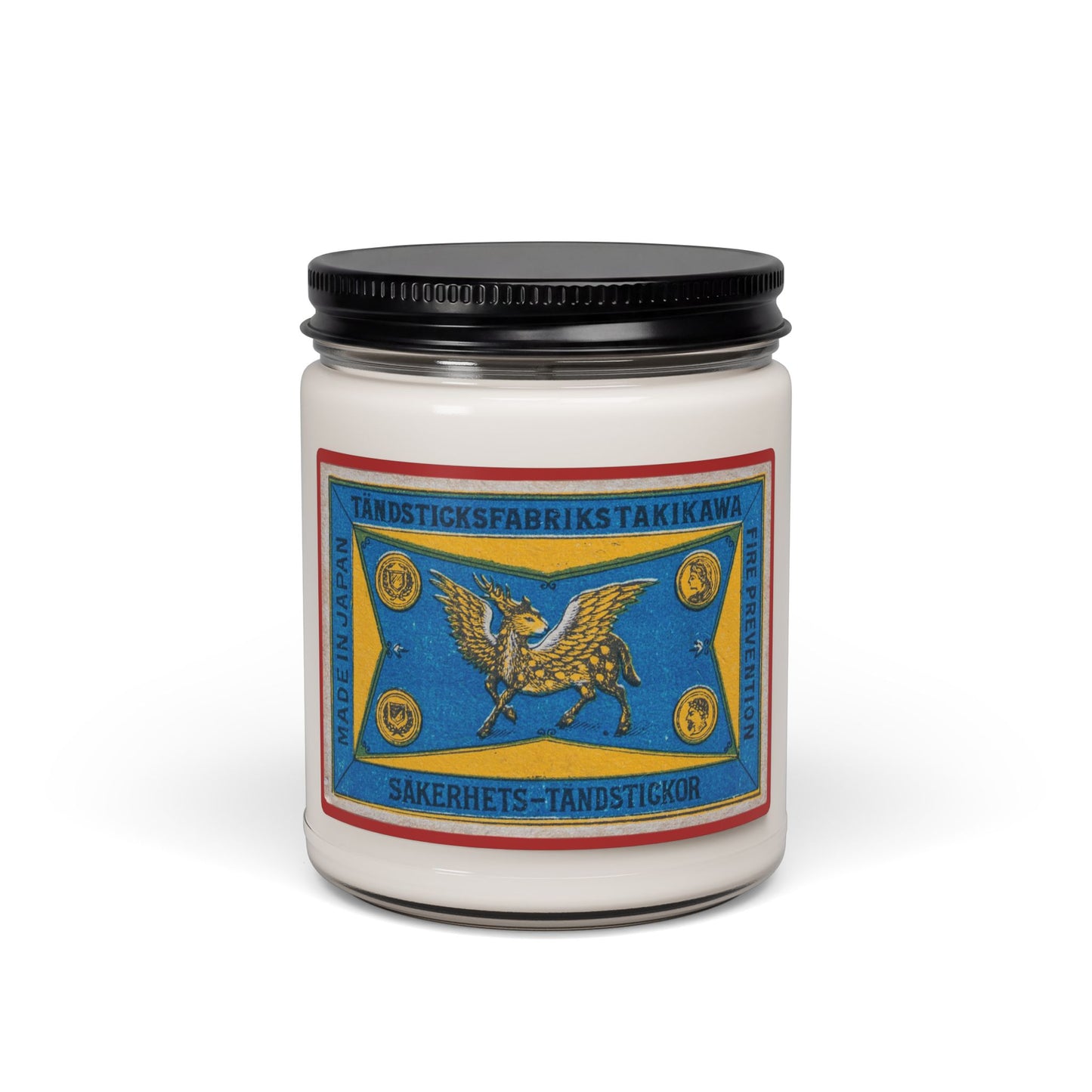 Takikawa Vintage Winged Stag Label Soy Candle