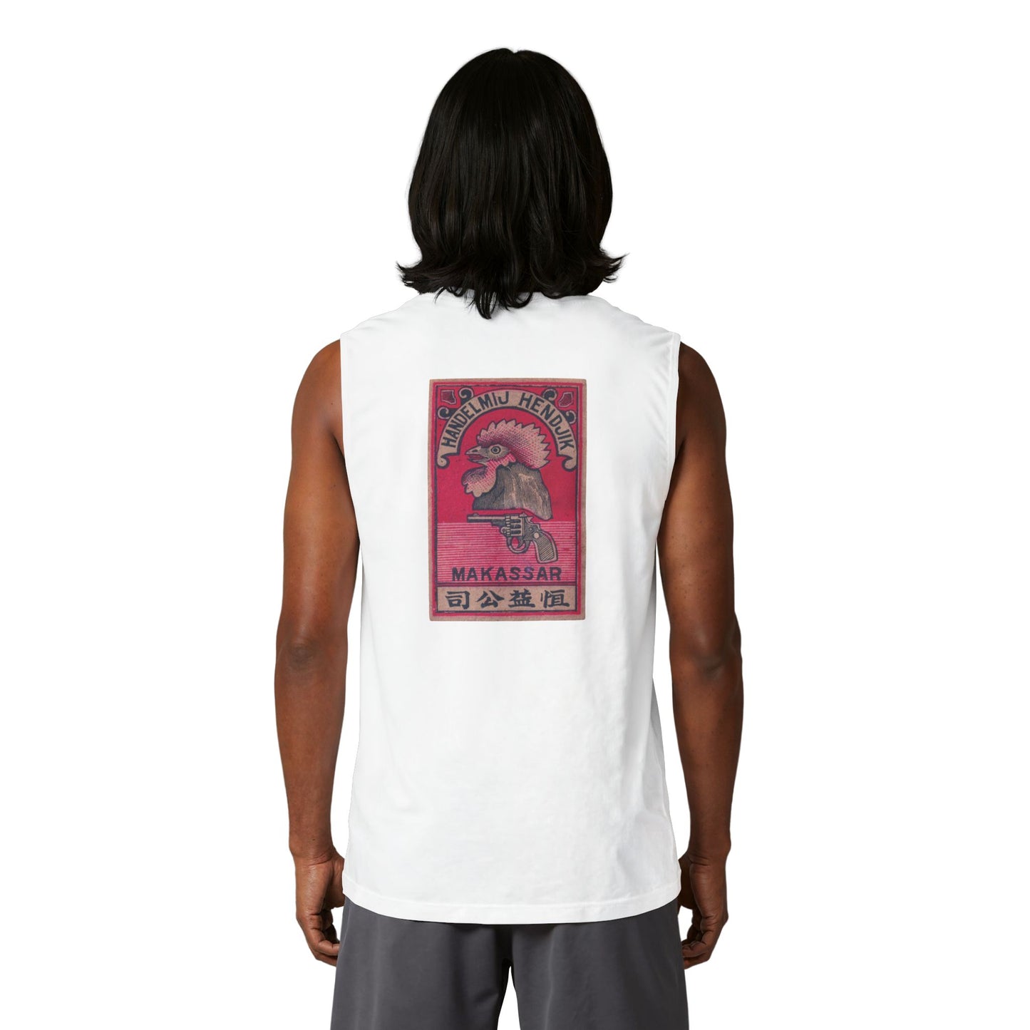 Handelmij Hendjik Rooster Vintage Japanese Label Muscle Tank