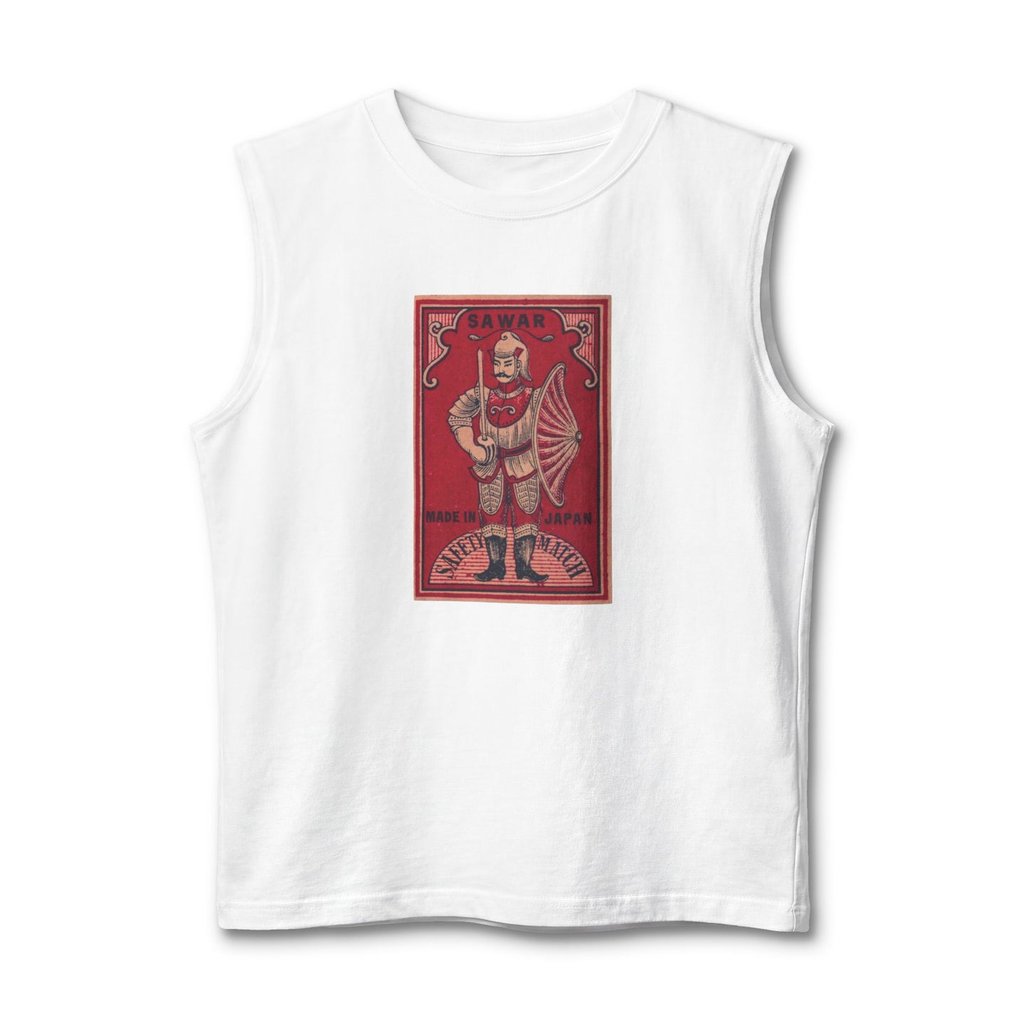 Sawar Warrior Vintage Japanese Matchbox Label Muscle Tank