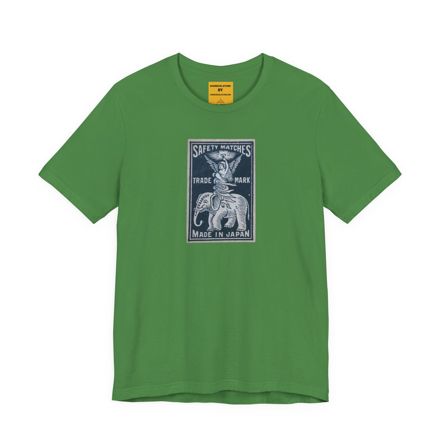 Angel and Elephant Vintage Japanese Matchbox Label Unisex Tee
