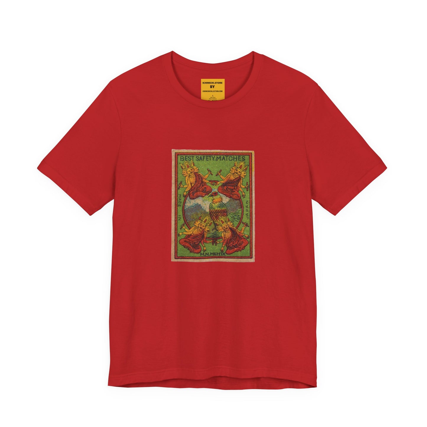 M.N. Mehta Vintage Japanese Deity Peacock Label Unisex Tee